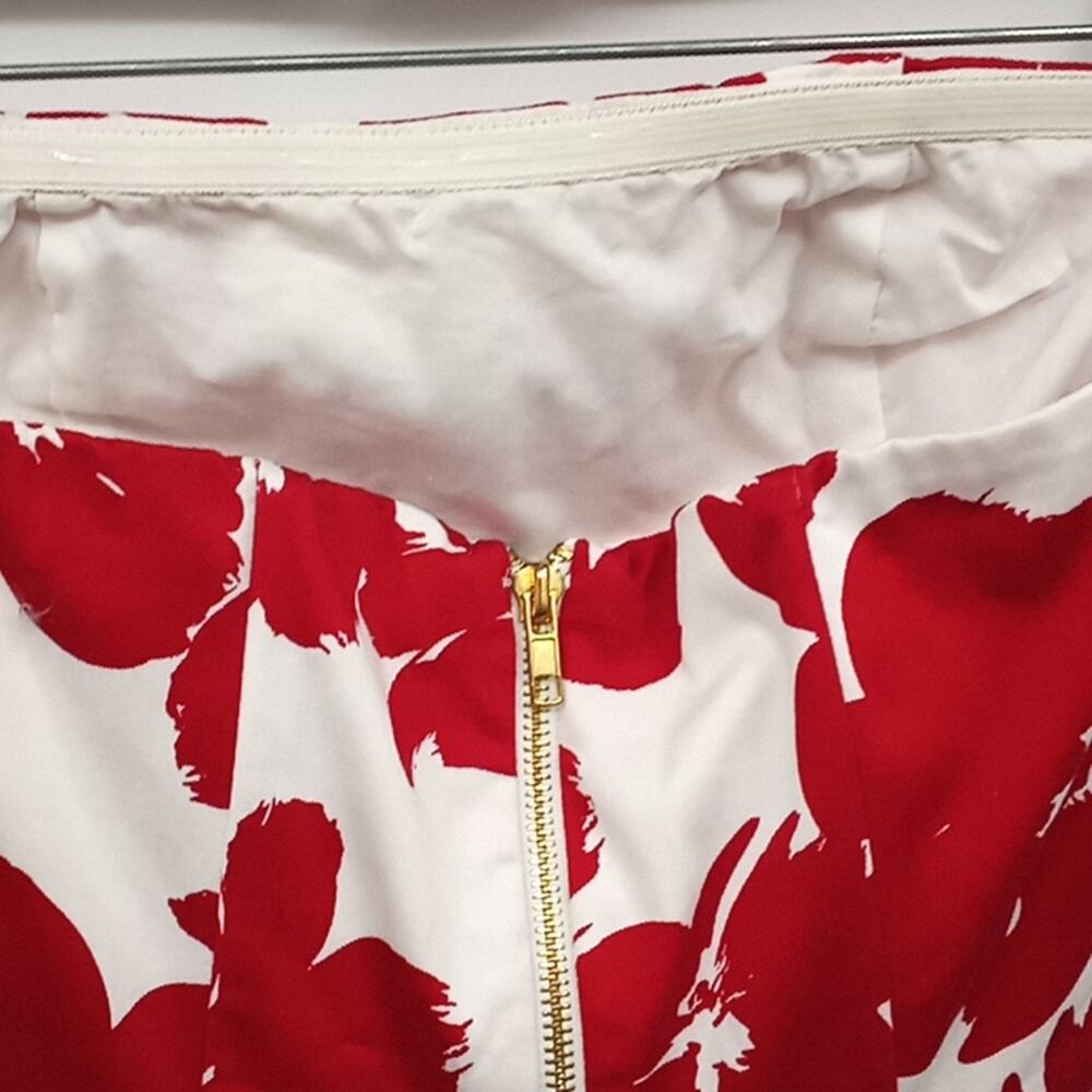love,,,ady  Women & Junior Red & White Floral Strapless Dress Size Small - Picture 7 of 13
